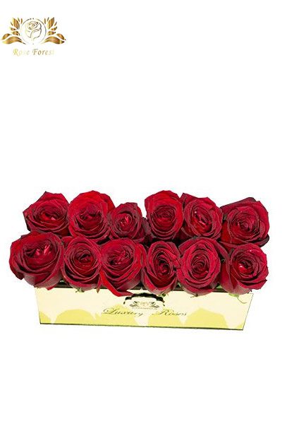خرید باکس گل رز قرمز گلد استار