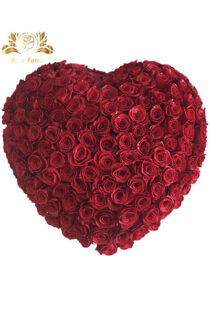 خرید باکس گل رز قرمز قلبی هانی