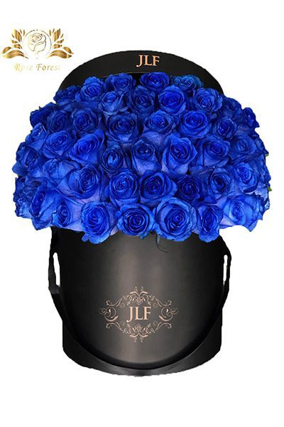 مشخصات باکس گل استوانه ای رز آبی صوفیا