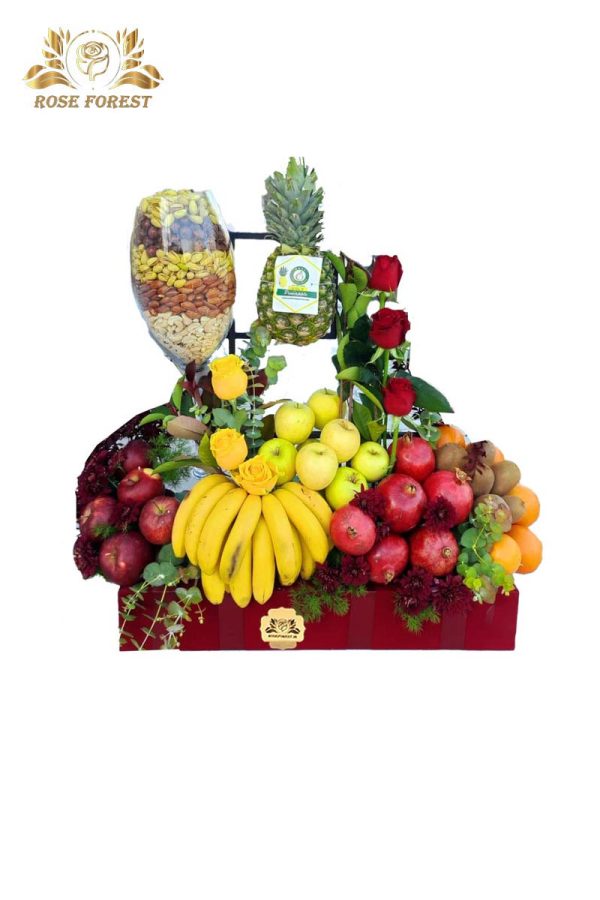 قیمت خرید باکس گل میوه و آجیل یلدا آیناز